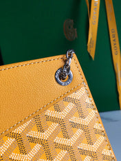 ROUETTE STRUCTURÉ MINI BAG 21 IN YELLOW GOYARDINE CANVAS AND CALFSKIN