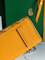 ROUETTE STRUCTURÉ MINI BAG 21 IN YELLOW GOYARDINE CANVAS AND CALFSKIN