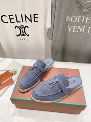 LP CHARMS WALK BABOUCHE LOAFERS CERULEAN SUEDE