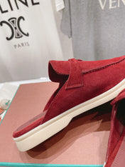 LP CHARMS WALK BABOUCHE LOAFERS CHERRY SUEDE
