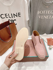 LP HIGH TOP OPEN WALK LOAFERS PASTEL PINK SUEDE