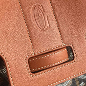 SAIGON SOUPLE BAG 34 IN BROWN GOYARDINE CANVAS AND CALFSKIN