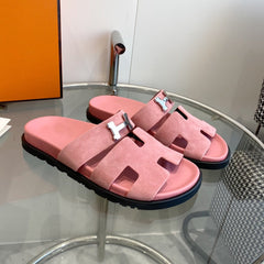 Chypre Sandal Pink Suede