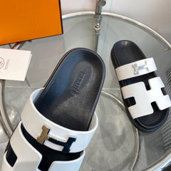 Chypre Sandal White Leather