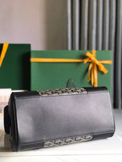 SAIGON SOUPLE BAG 34 IN BLACK GOYARDINE CANVAS AND CALFSKIN