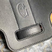 SAIGON SOUPLE BAG 34 IN BLACK GOYARDINE CANVAS AND CALFSKIN