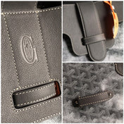 SAIGON SOUPLE BAG 34 IN GREY GOYARDINE CANVAS AND CALFSKIN