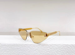 FIRST CRYSTAL RIMLESS TRIANGLE FRAME SUNGLASSES FD4127US IN METAL