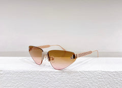 FIRST CRYSTAL RIMLESS TRIANGLE FRAME SUNGLASSES FD4127US IN METAL