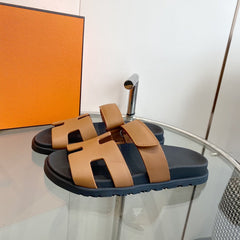 Chypre Sandal Brown Mastic Calfskin Leather