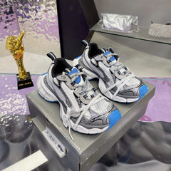 3XL SNEAKER IN WHITE GRAY BLUE MESH AND POLYURETHANE