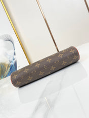 POCHETTE TIRETTE 22 IN BROWN MONOGRAM CANVAS GOLD BUCKLE