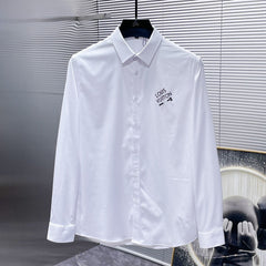 LV BASIC LONG-SLEEVED SHIRT WHITE COTTON 238818