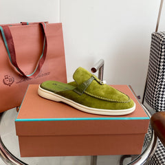LP CHARMS WALK BABOUCHE LOAFERS CHARTREUSE SUEDE