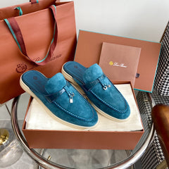 LP CHARMS WALK BABOUCHE LOAFERS OCEAN SUEDE