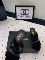 MULES black LAMBSKIN