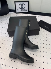 cc rainboot chanel black coler