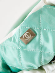 CC MINI 20 HOBO BAG IN WHITE MIX LIGHT GREEN CALFSKIN