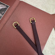 EXTRA POCKET BACKPACK L23.5 IN WINE PURPLE CALFSKIN WITH GOLD HARDWARE