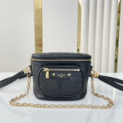 MINI BUMBAG 17 IN BLACK MONOGRAM EMPREINTE LEATHER GOLD HARDWARE