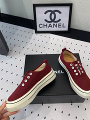 LACELESS SNEAKERS PLATFORM IN ROSEWOOD CANVAS