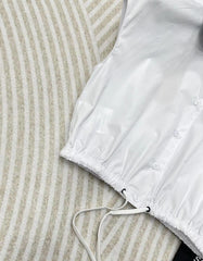 Miu sleeveless vest skirt suit