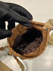 PHONE BAG 18 IN SEPIA BROWN RE-NYLON