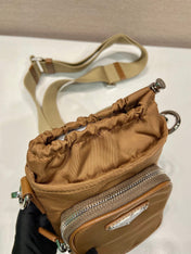 PHONE BAG 18 IN SEPIA BROWN RE-NYLON