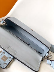 Fend Baguette 27 Bag Baby Blue Calfskin Shw