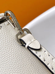 Fend Baguette 27 Bag White Calfskin Shw