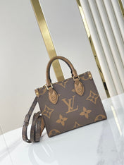 ONTHEGO BB 18 IN BROWN MONOGRAM AND MONOGRAM REVERSE CANVAS