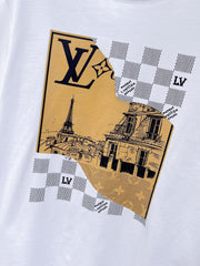 LV T-SHIRT IN WHITE COTTON EIFFEL TOWER PRINT 238804