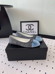 BALLET FLAT GREY MIX LIGHT BLUE VELVET