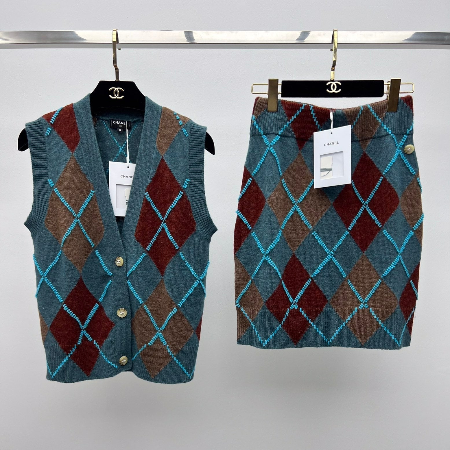 CHANEL 25S SET KNIT VEST STYLE 255