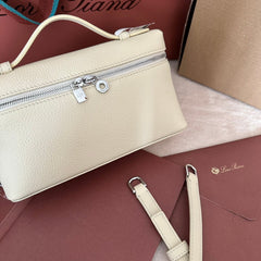 EXTRA POCKET L19 IN BISQUE BEIGE CALFSKIN WITH SILVER HARDWARE