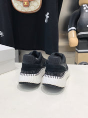 CHLOÉ NAMA SNEAKER 5 CM IN BLACK CALFSKIN
