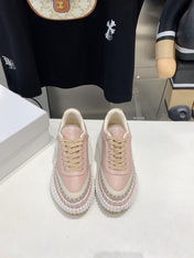 NAMA SNEAKER 5 CM IN LIGHT PINK CALFSKIN