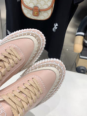 NAMA SNEAKER 5 CM IN LIGHT PINK CALFSKIN
