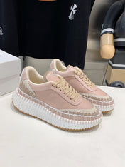 NAMA SNEAKER 5 CM IN LIGHT PINK CALFSKIN