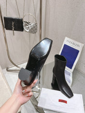 VLOGO THE BOLD EDITION ANKLE BOOT IN BLACK CALFSKIN 70MM