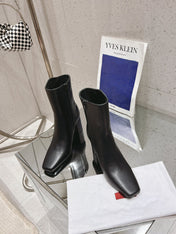 VLOGO THE BOLD EDITION ANKLE BOOT IN BLACK CALFSKIN 70MM