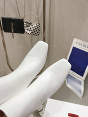 VLOGO THE BOLD EDITION ANKLE BOOT IN WHITE CALFSKIN 70MM