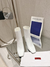 VLOGO THE BOLD EDITION ANKLE BOOT IN WHITE CALFSKIN 70MM