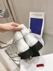 VLOGO LOCKER WHITE CALFSKIN ANKLE BOOT 40MM