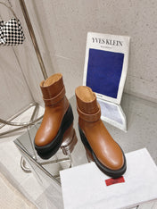 VLOGO LOCKER BRONZE BROWN CALFSKIN ANKLE BOOT 40MM