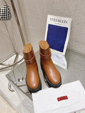 VLOGO LOCKER BRONZE BROWN CALFSKIN ANKLE BOOT 40MM