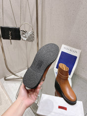 VLOGO LOCKER BRONZE BROWN CALFSKIN ANKLE BOOT 40MM