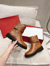 VLOGO LOCKER BRONZE BROWN CALFSKIN ANKLE BOOT 40MM