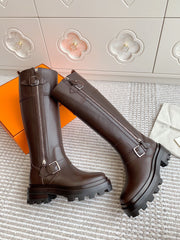 JAIME BOOT IN CHOCOLATE BROWN CALFSKIN