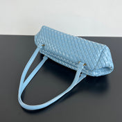 SHOULDER BAG 37 IN SKY BLUE LAMBSKIN